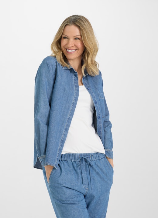 Casual Fit Blusen Denim - Hemd denim