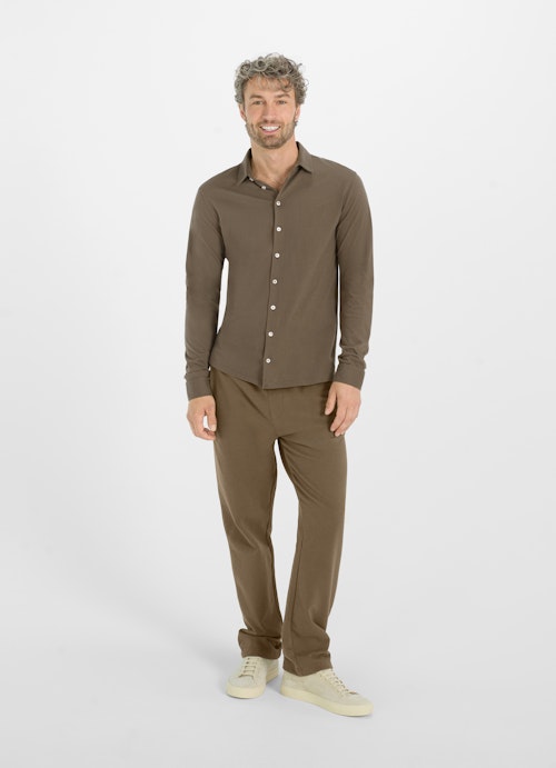 Regular Fit Hemden Jersey - Hemd khaki