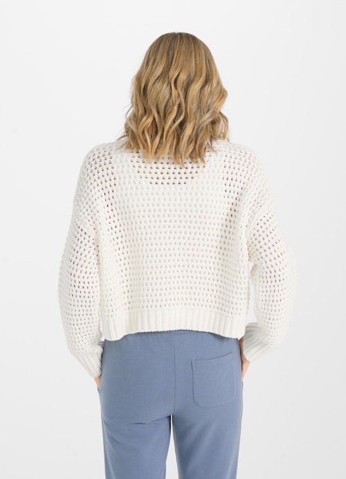 Casual Fit Strick Strick - Pullover white