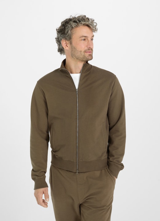 Regular Fit Jacken Sweatjacke khaki