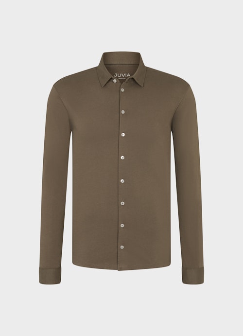 Regular Fit Hemden Jersey - Hemd khaki