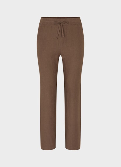 Regular Fit Hosen Leinen - Hose cacao