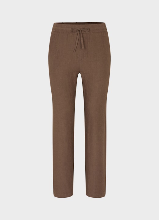 Regular Fit Hosen Leinen - Hose cacao