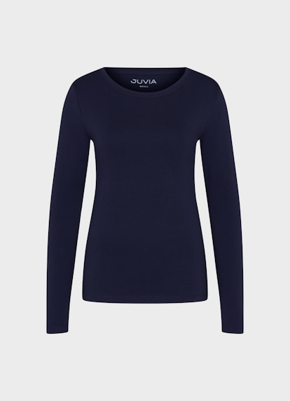 Slim Fit Longsleeves Jersey Modal - Longsleeve navy