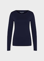 Slim Fit Longsleeves Jersey Modal - Longsleeve navy