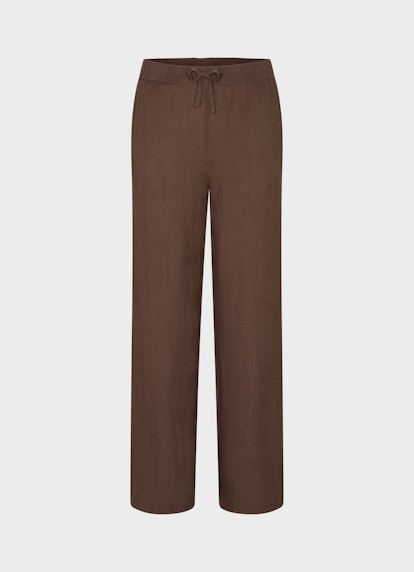 Wide Leg Hosen Leinen - Hose cacao