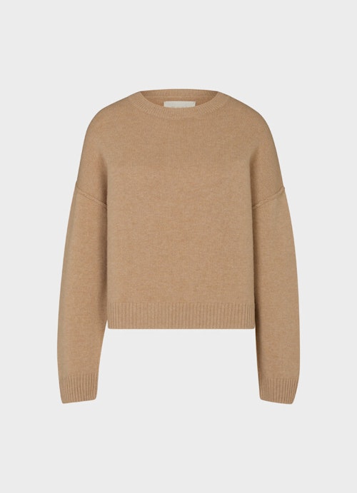 Slim Fit Strick Cashmere Blend - Pullover camel