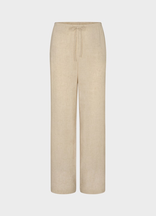 Wide Leg Hosen Leinen - Hose desert sand