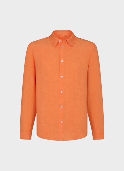 Regular Fit Hemden Leinen - Hemd jaffa orange