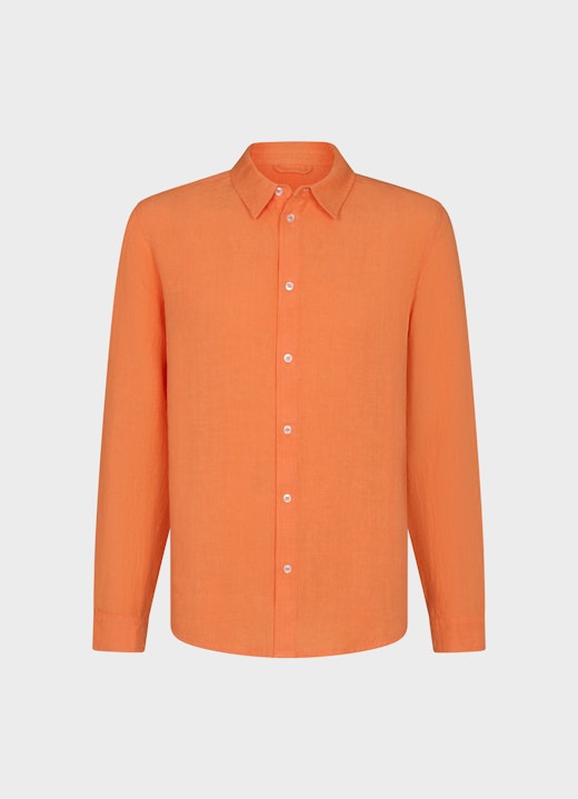 Regular Fit Hemden Leinen - Hemd jaffa orange