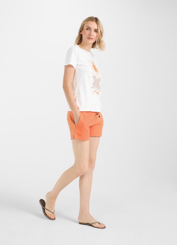 Regular Fit T-Shirts T-Shirt white-jaffa orange