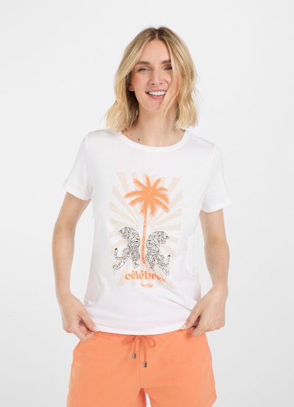 Regular Fit T-Shirts T-Shirt white-jaffa orange