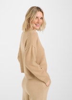 Slim Fit Strick Cashmere Blend - Pullover camel