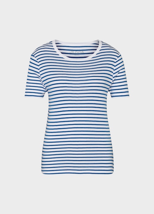 Slim Fit T-Shirts Jersey Modal - T-Shirt victoria blue-white