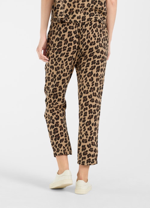 Regular Fit Hosen Musselin - Hose toffee