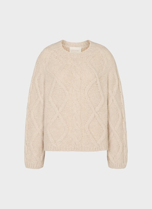 Casual Fit Strick Strick - Pullover almond milk