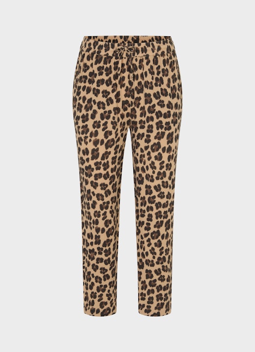 Regular Fit Hosen Musselin - Hose toffee