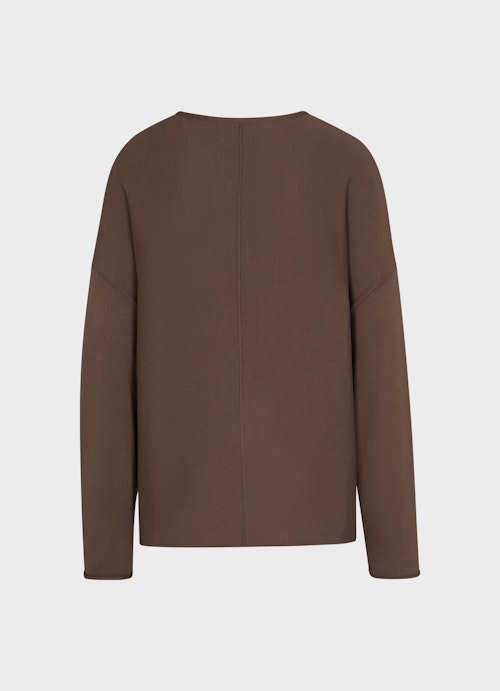 Coupe Casual Fit Maille Pull en viscose extensible cacao