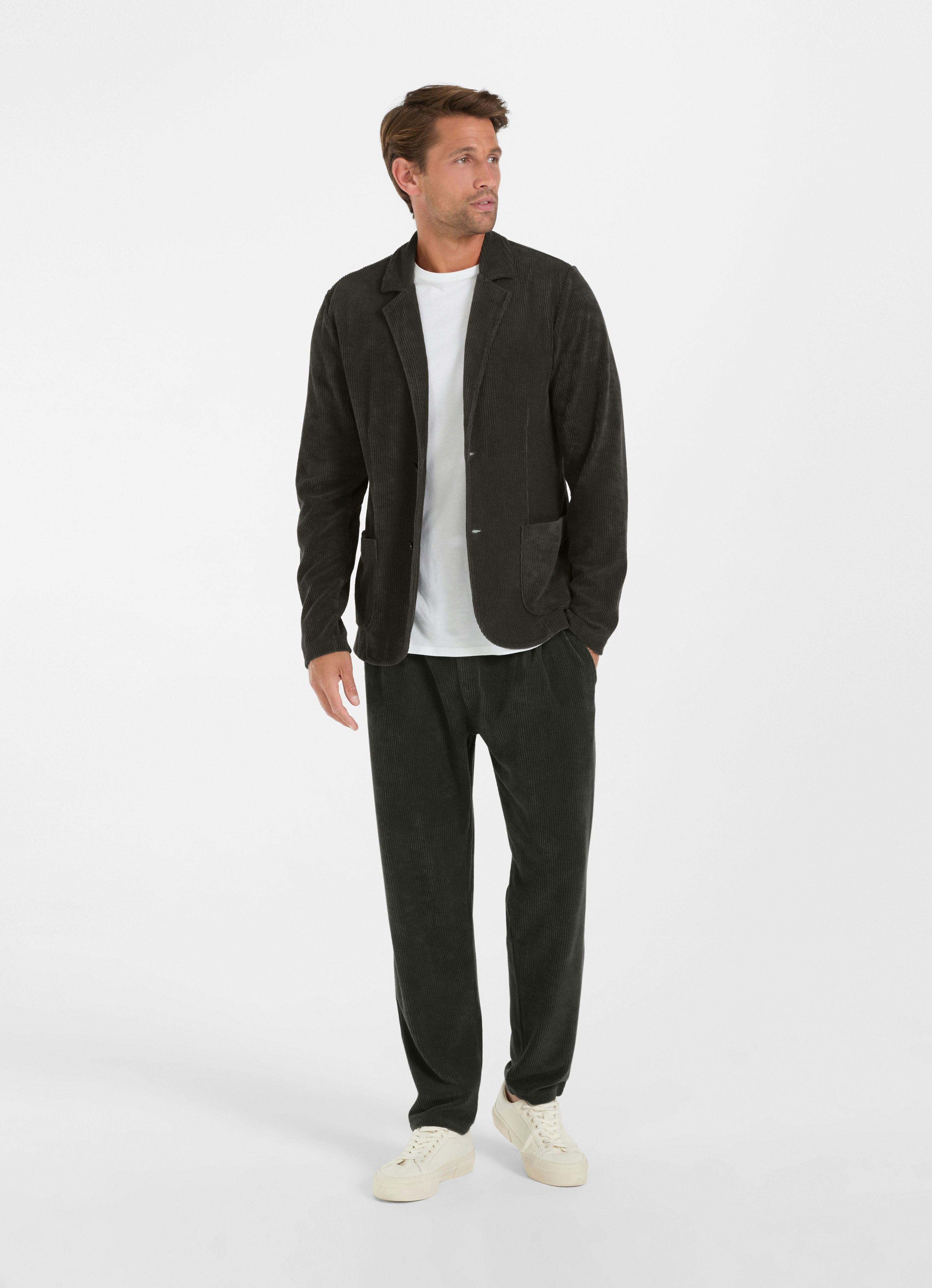 Grey Corduroy - trousers Brian | Buy Pants online at JUVIA