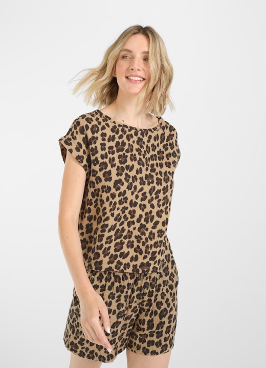 Casual Fit Blusen Musselin - Bluse toffee