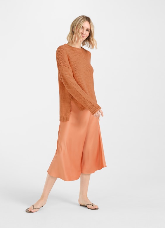 Medium Fit Röcke Satin - Rock jaffa orange