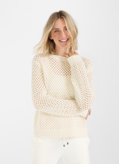 Casual Fit Strick Strick - Pullover eggshell