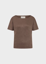 Regular Fit Tops Tech Velours - Top cacao