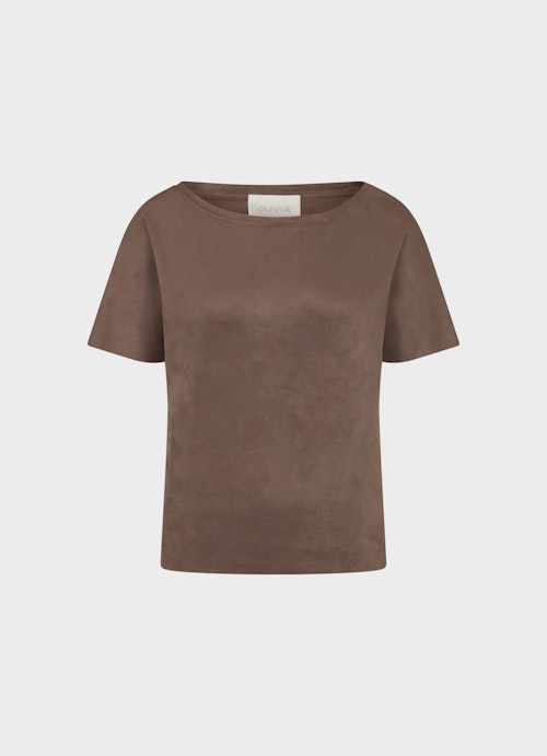 Regular Fit Tops Tech Velours - Top cacao