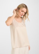 Loose Fit Tops Satin - Top almond milk