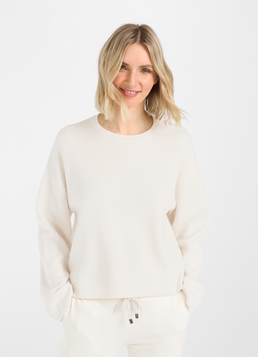 Casual Fit Strick Strick - Pullover eggshell