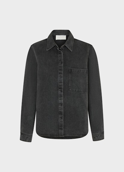Casual Fit Blusen Denim - Hemd black