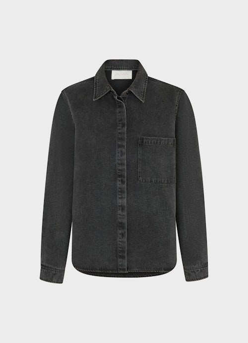 Casual Fit Blusen Denim - Hemd black