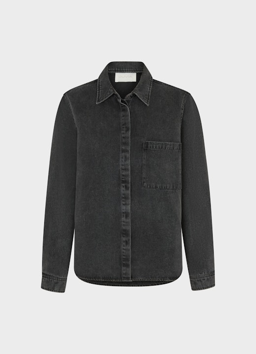 Casual Fit Blusen Denim - Hemd black