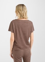 Regular Fit Tops Tech Velours - Top cacao