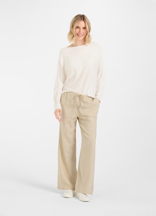 Wide Leg Hosen Leinen - Hose desert sand
