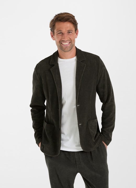 Regular Fit Jacken Blazer charcoal
