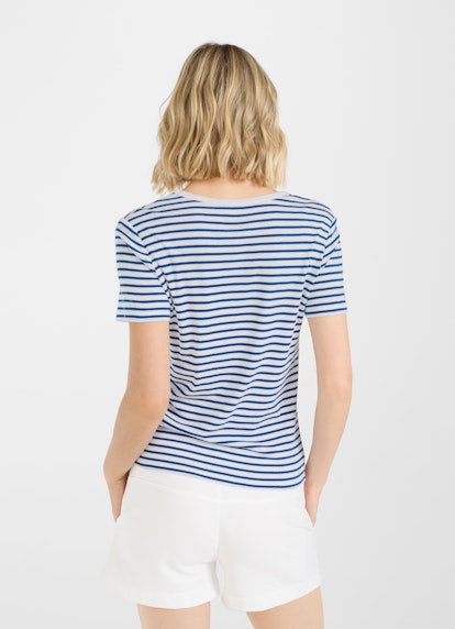 Slim Fit T-Shirts Jersey Modal - T-Shirt victoria blue-white