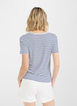 Slim Fit T-Shirts Jersey Modal - T-Shirt victoria blue-white