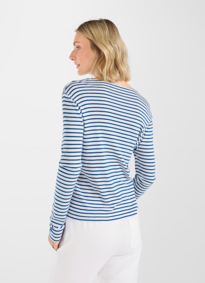 Slim Fit Longsleeves Modal Longsleeve victoria blue-white