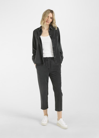 Casual Fit Blusen Denim - Hemd black