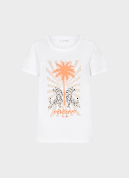 Regular Fit T-Shirts T-Shirt white-jaffa orange