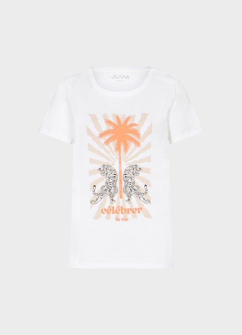 Regular Fit T-Shirts T-Shirt white-jaffa orange