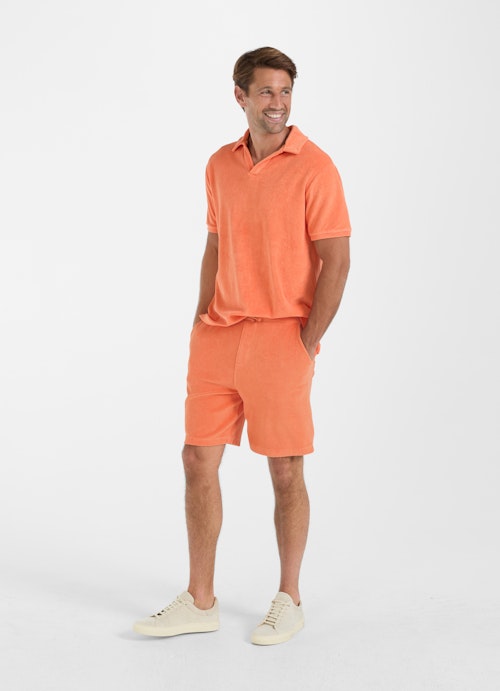 Regular Fit Shorts Frottee - Shorts jaffa orange