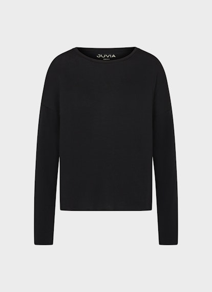 Coupe oversize T-shirts à manches longues Jersey Modal - Manches longues black