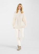 Coupe Casual Fit Maille Pull col roulé en cachemire eggshell