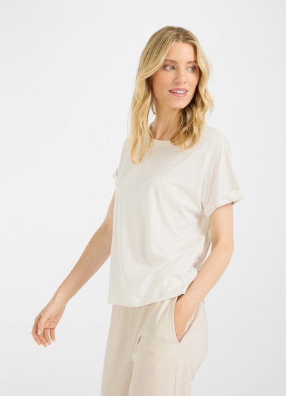 Coupe Boxy Fit T-shirts T-shirt en lyocell eggshell