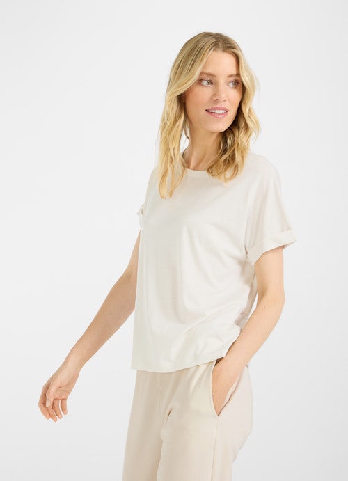 Boxy Fit T-Shirts Lyocell - T-Shirt eggshell