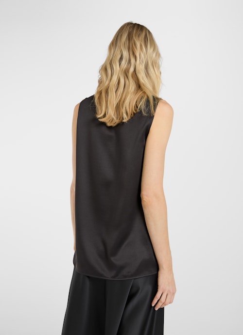 Coupe Loose Fit Hauts haut en satin black