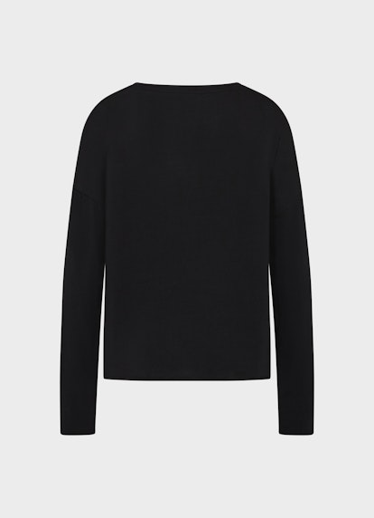 Coupe oversize T-shirts à manches longues Jersey Modal - Manches longues black