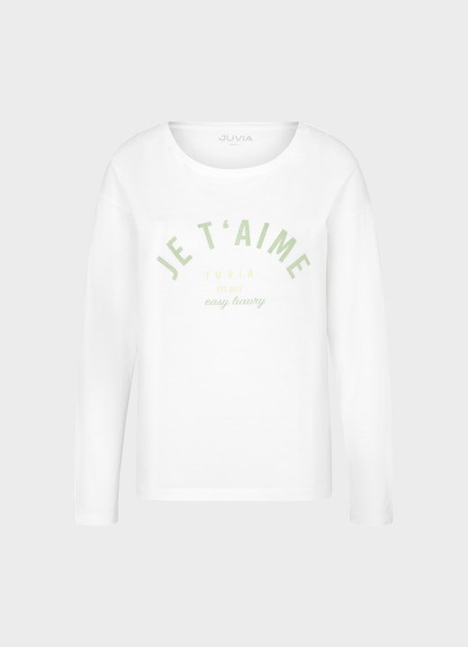 Coupe Loose Fit T-shirts à manches longues Manches longues white-apple green